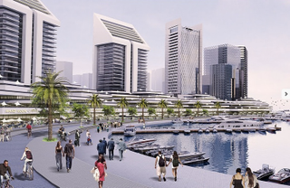 Illustration for article titled An Entire City Under Construction to Save Another from Climate Change